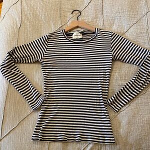 Mads Norgaard Tuba White Striped Long Sleeve Top